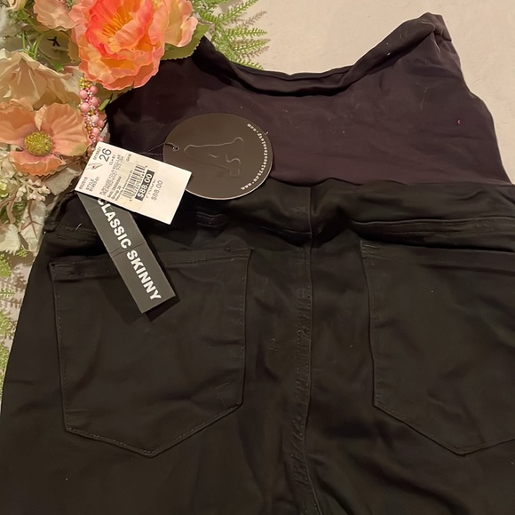 Maternity Jeans 30 Black Articles of Society Black Classic Skinny NWT - Picture 3 of 7